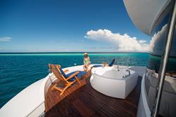 Maldives Liveaboard - Orion. Upper deck Jacuzzi.